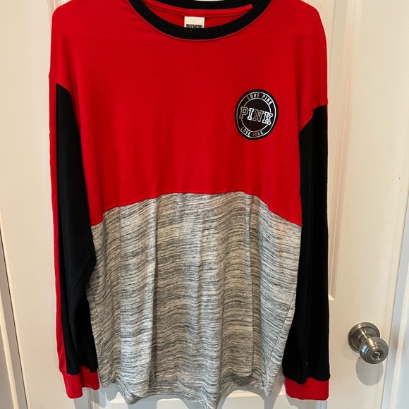 Victoria's Secret PINK Red and Black Top size large - Picture 1 of 16